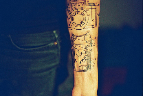 camera tattoo. camera